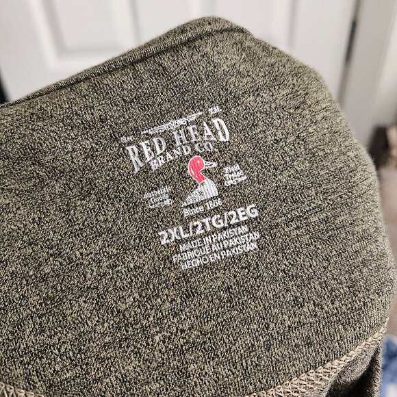 Grey/Green Men's Red Head Brand Co Long Sleeve Shirt size 2XL - Picture 6 of 12